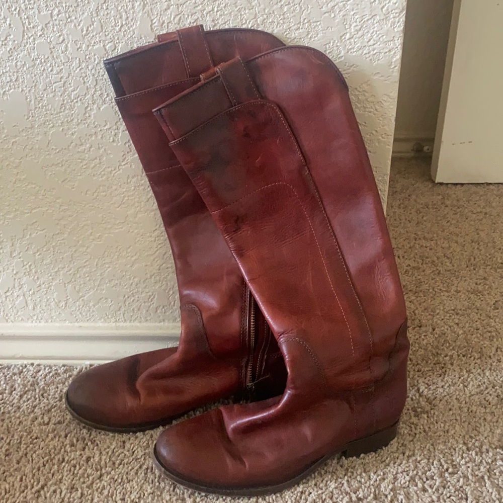 FRYE burgundy boots
